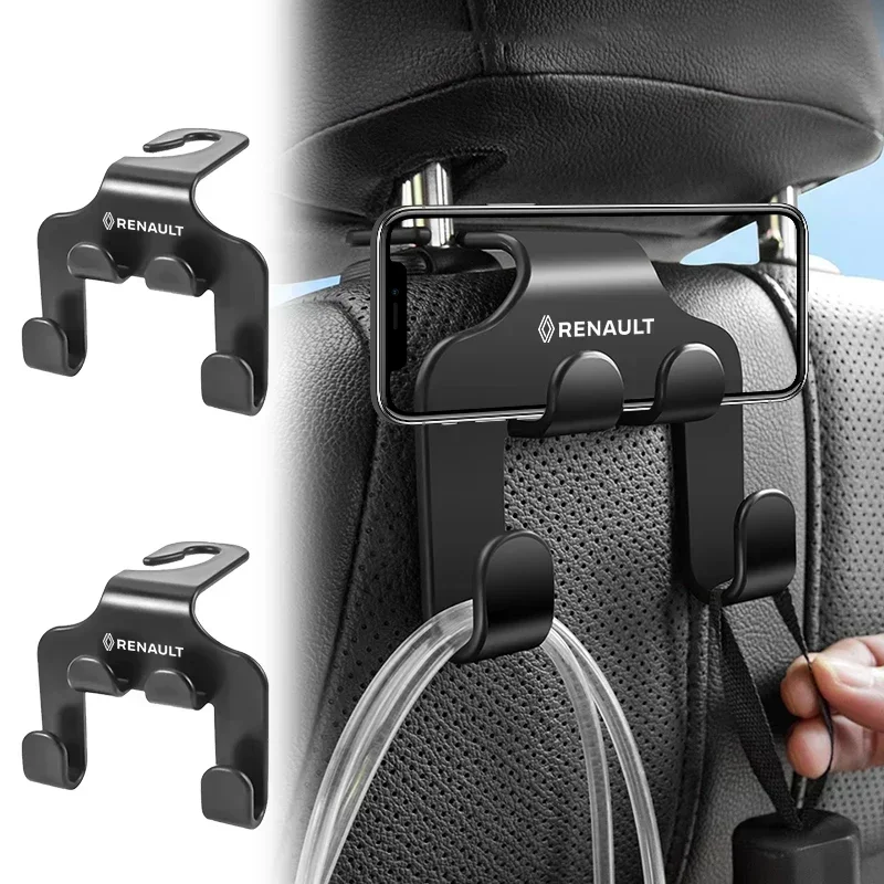 

Крючок автомобильный ABS на спинку сиденья, держатель для телефона на подголовник для Renault Clio 4, Megane 3, 2, Captur, Trafic, Logan RS, автоаксессуары