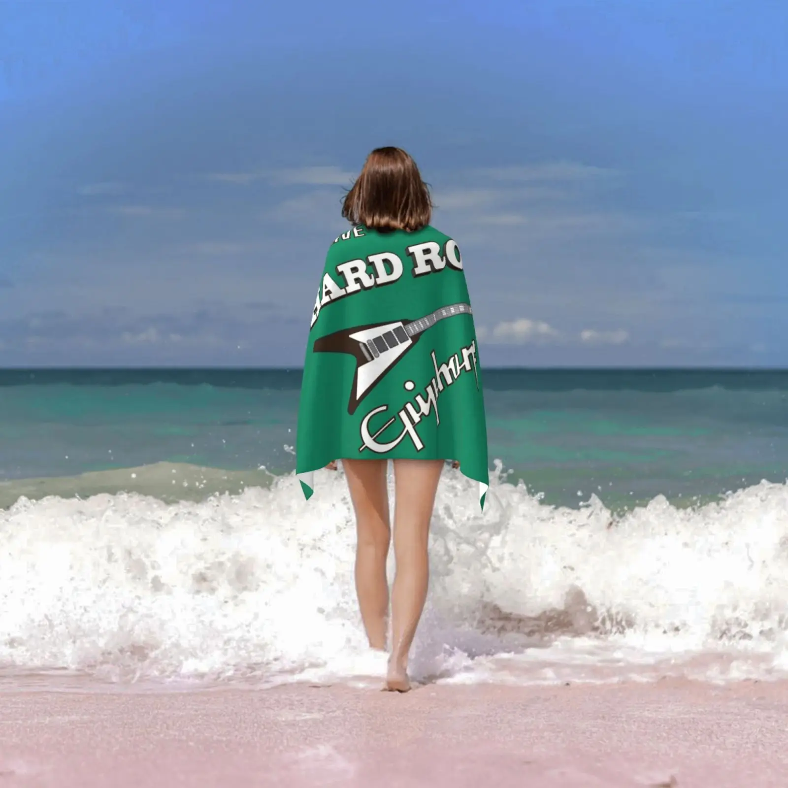 منشفة حمام حية وعالية الصوت وسادة شاطئ جيتار Epiphone Music Song Hevimetal Star Dave Grohl Electric