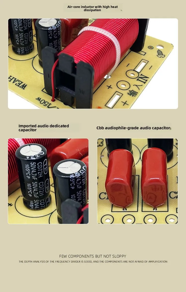 MW Audio 2 Stück 3-Wege-Lautsprecher-Frequenzweiche, Hi/Mid/Low Frequenzteiler für Lautsprechersystem – Detail 6