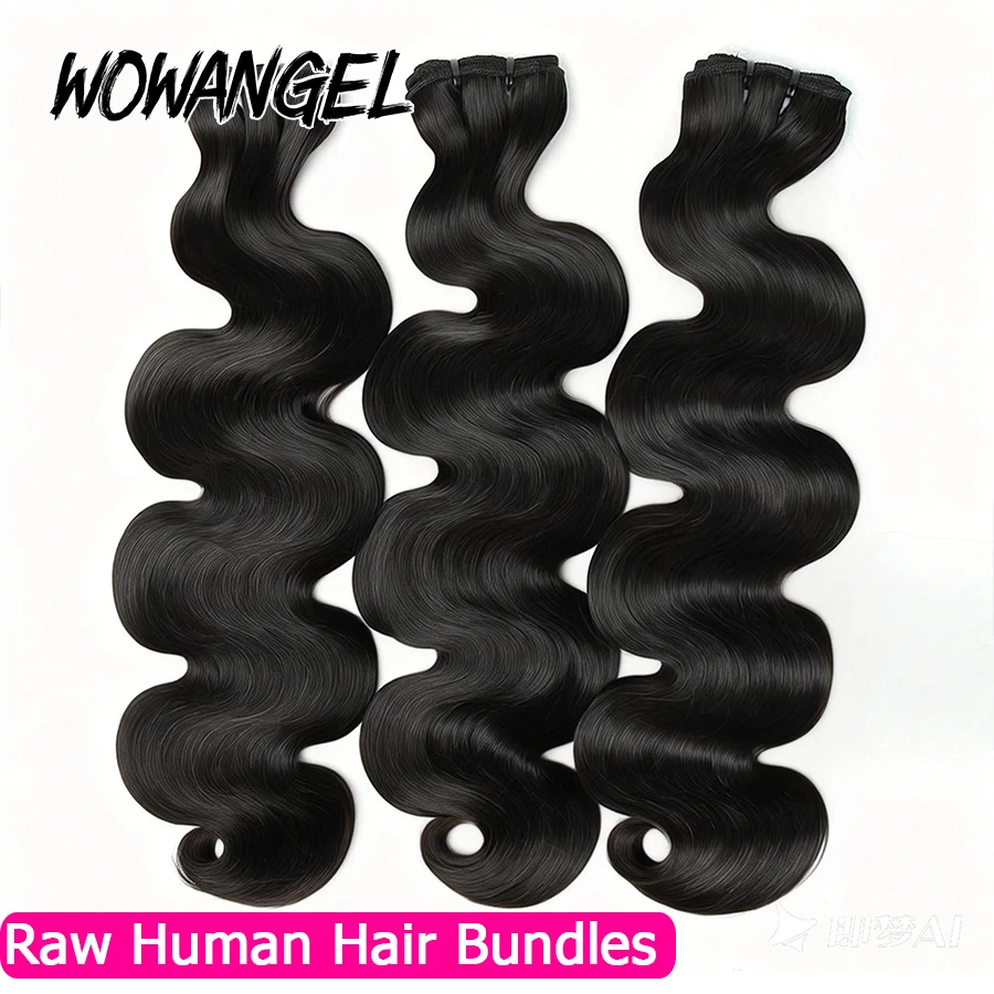 

Body Wave Raw Hair Bundles 100% Unprocessed Human Hair Extensions 1/3/4 PCS Human Hair Bundles Virgin Hair Weaving For Women