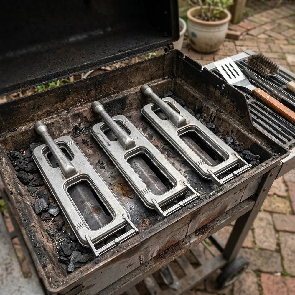 Stainless Steel Grill Burner 15.8x4.75 Inch For BBQ Gas Grills,Durable= Heat Distribution Replacement Part For Outdoor Cooking