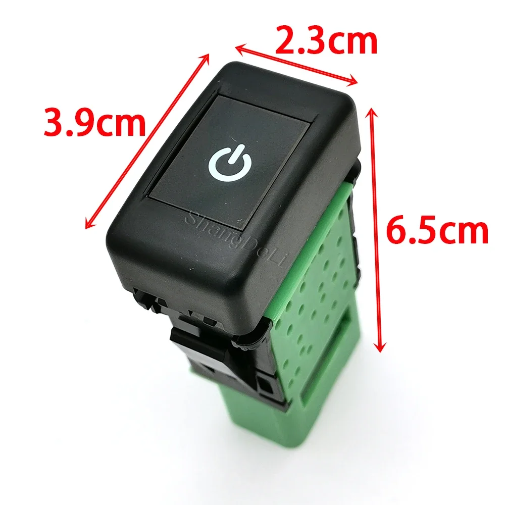 1PC Car LED DRL Fog Light Power on Off Radar Modified Switch Button with Orange LED Light Fit for KV100 700P