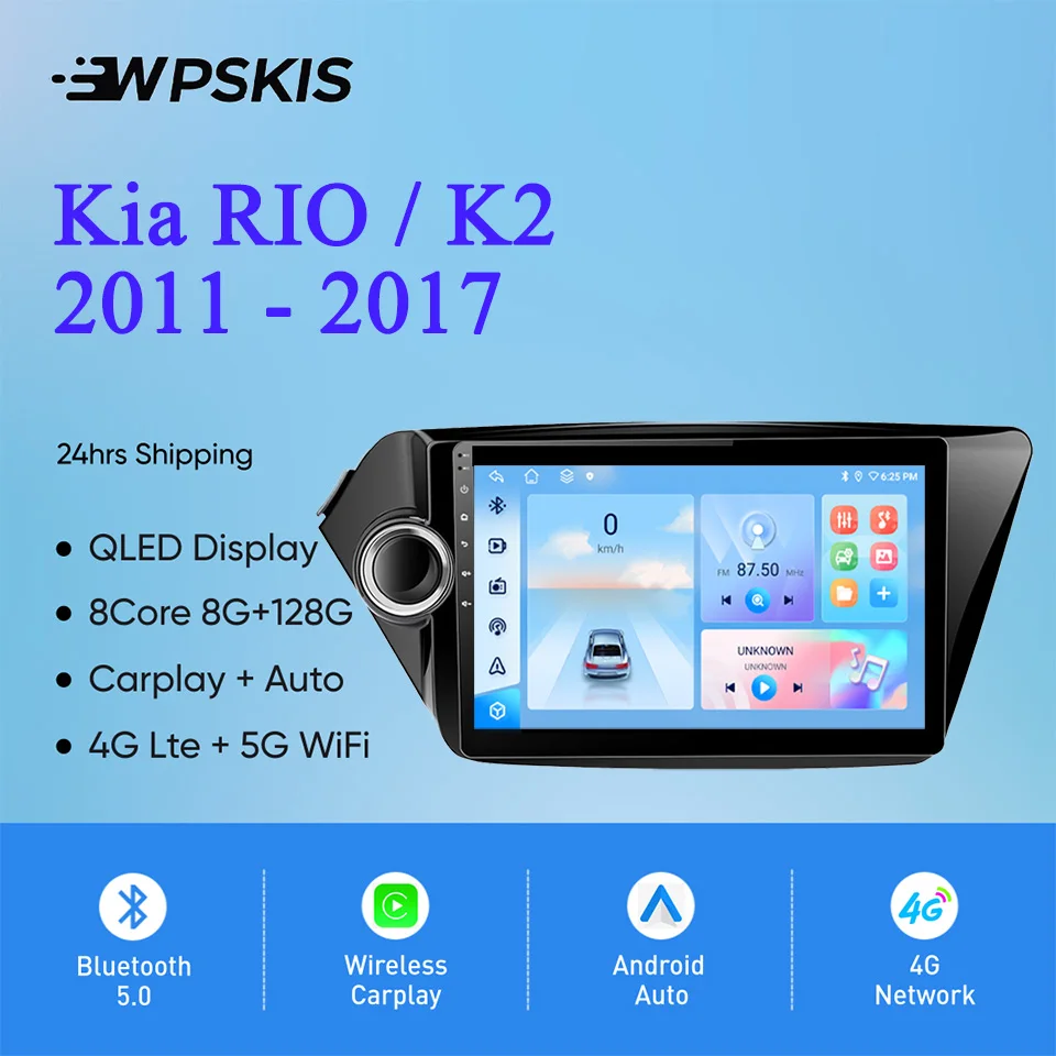 

Android14 128GB For Kia K2 Rio 2011 - 2017 Car Radio Audio Multimedia Music Video Player Gps Navi Monitor HU Tape Carplay 4G Lte