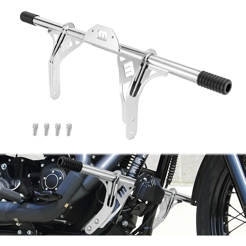 

Wsays Front Highway Crash Bar Engine Guard Flat-Out Bar Compatible with Dyna Street Bob Fat Bob Wide Glide Low Rider 2006