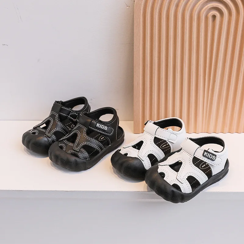 Chaussures de marche respirantes pour bébés, sandales à l\'offre elles souples pour garçons, chaussures de plage décontractées pour enfants, été 2023