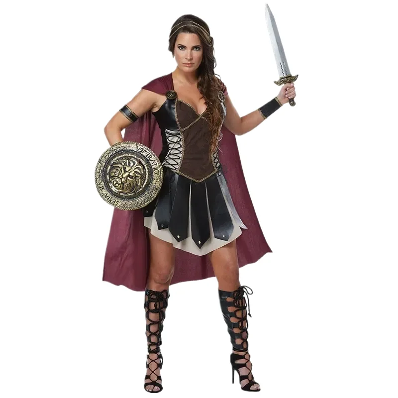 

Ancient Greek Costumes Spanish Gladiator Sexy Party Cosplay Halloween Women Fancy Dress Greek Xena Princess Costumes