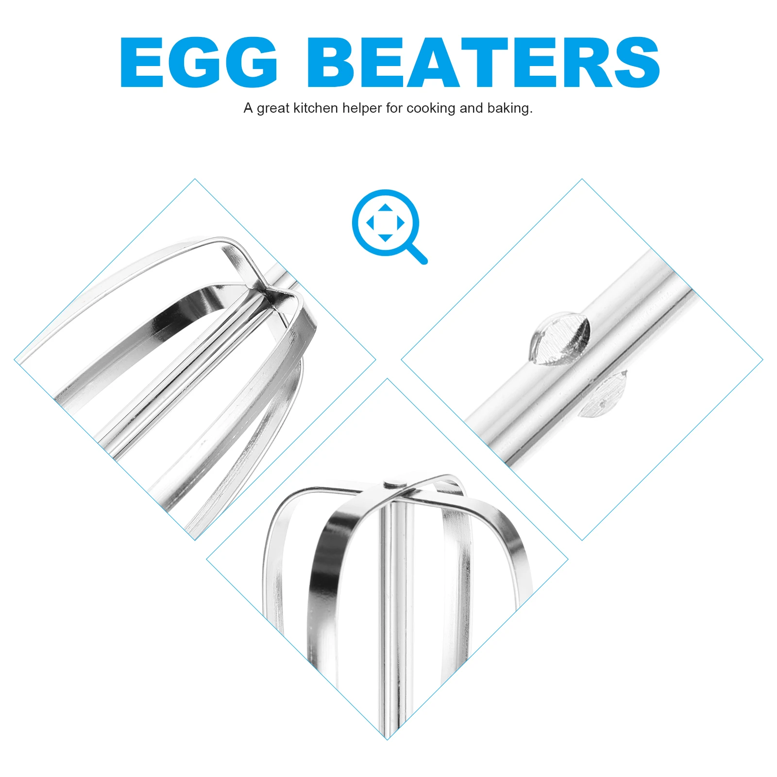 

Whisk Kitchen Egg Mixer Hand Small Stainless Steel Utensils Set Mixing Tool Manual Stirrer for Cooking Baking Beater