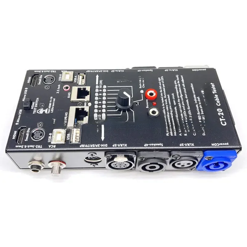 CT-20 Multi-Function , Audio Cable, XLR Signal , Line Tester, Supports Testing 20 Types