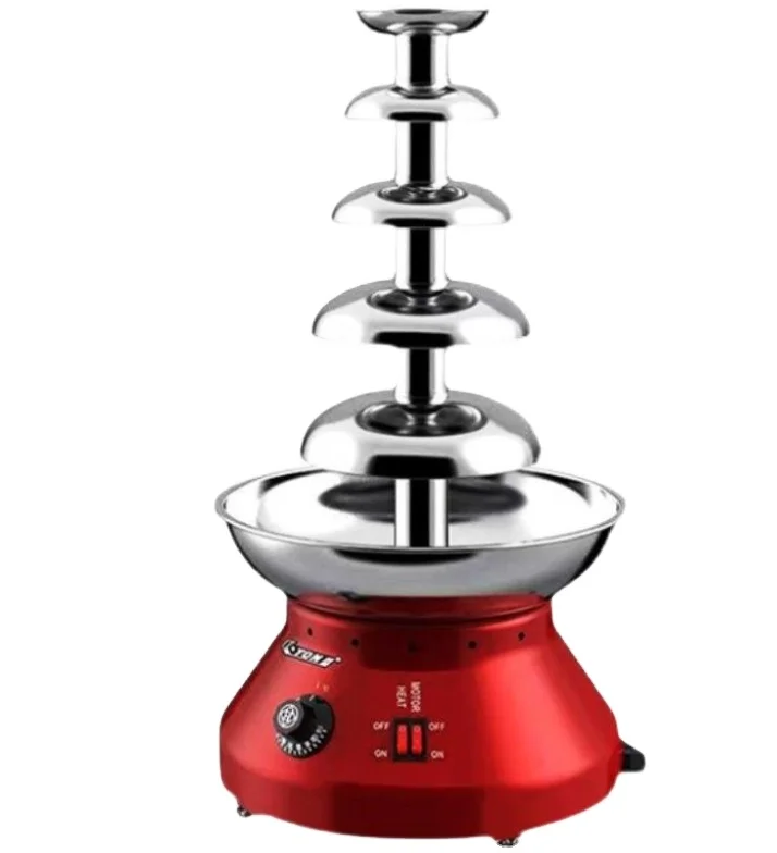 Máquina de Cascada de Chocolate de 5 Niveles de Acero Inoxidable para Uso Comercial y Doméstico, Máquina de Fondue de Chocolate