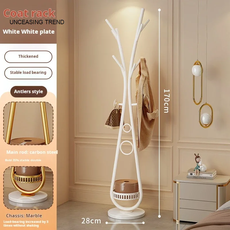 

INS Entrance bag Hanger bedroom floor standing coat hat rack Double rod Corner hanger organizer clothes holder bedroom furniture