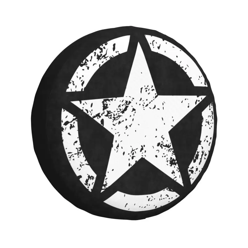 

Custom Military Tactical Army Star Spare Tire Cover for Jeep Toyota 4WD 4x4 Trailer Car Wheel Protectors 14" 15" 16" 17" Inch