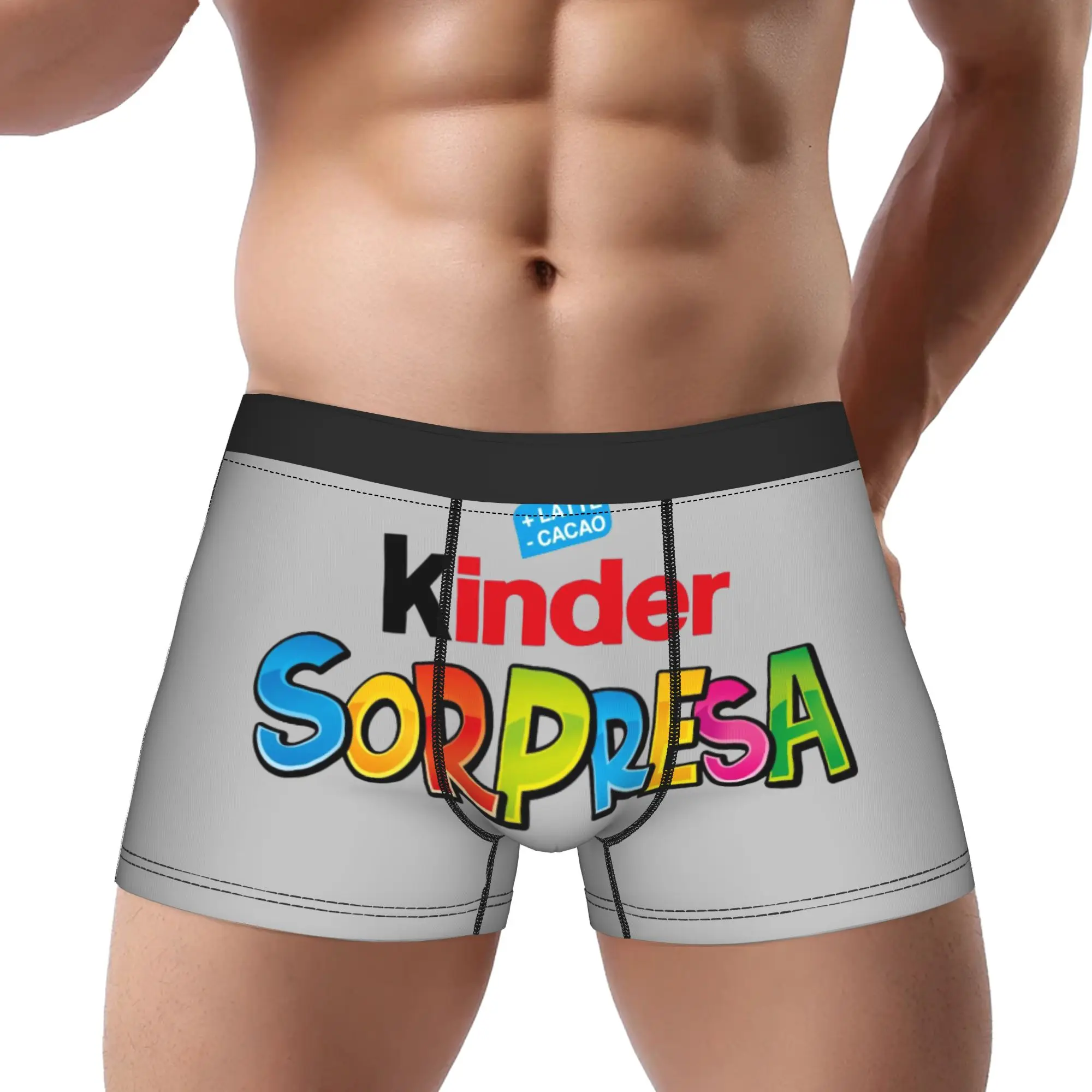 Kinder Bueno 1 kinder Underpants, bragas transpirables, ropa interior para hombre, pantalones cortos estampados, calzoncillos tipo bóxer