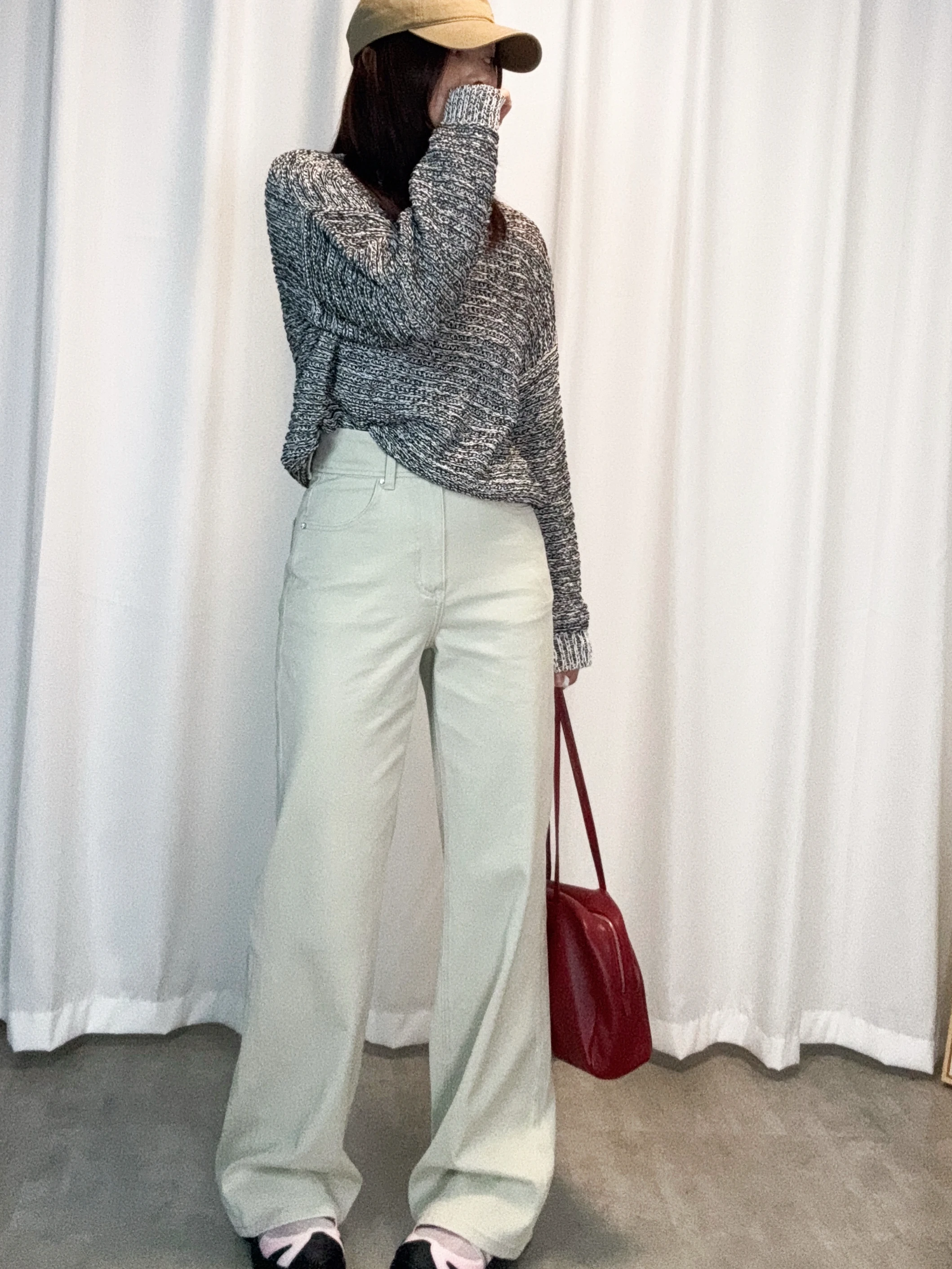 

High Waist Straight Leg Jeans Women's Versatile Slimming Long Trousers Korean Sle Cotton Zipper Spring Autumn Ladies Jeans