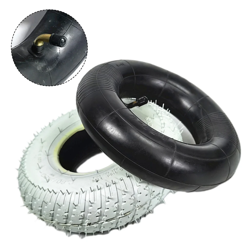 9 Inch 2.80/2.50-4 Premium Rubber Inner Tube Outer Tire Set For Electric Scooters Wheelchairs Black & Grey Replacement 220*67mm