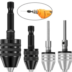 Broca Chuck Keyless Chave De Fenda Adaptador Impact Driver Braçadeira Elétrica Micro Motor Mini Chuck Fixture Hex Shank Brocas Adaptador