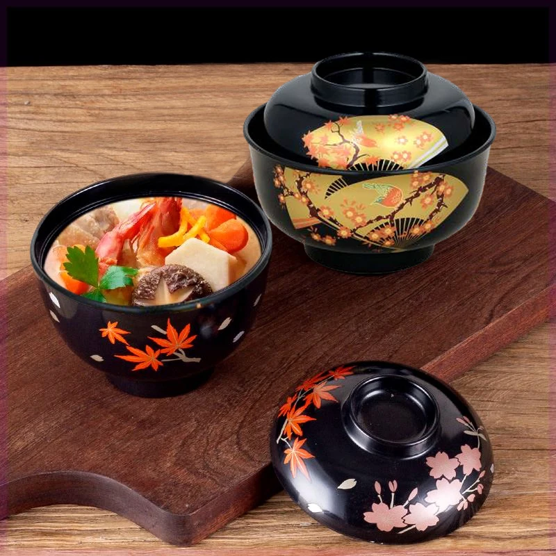 

Japanese Style Miso Soup Bowl With Lid Rice Ramen Soup Noodle Bowls Udon Bowls Restaurant Ramen Noodles Container