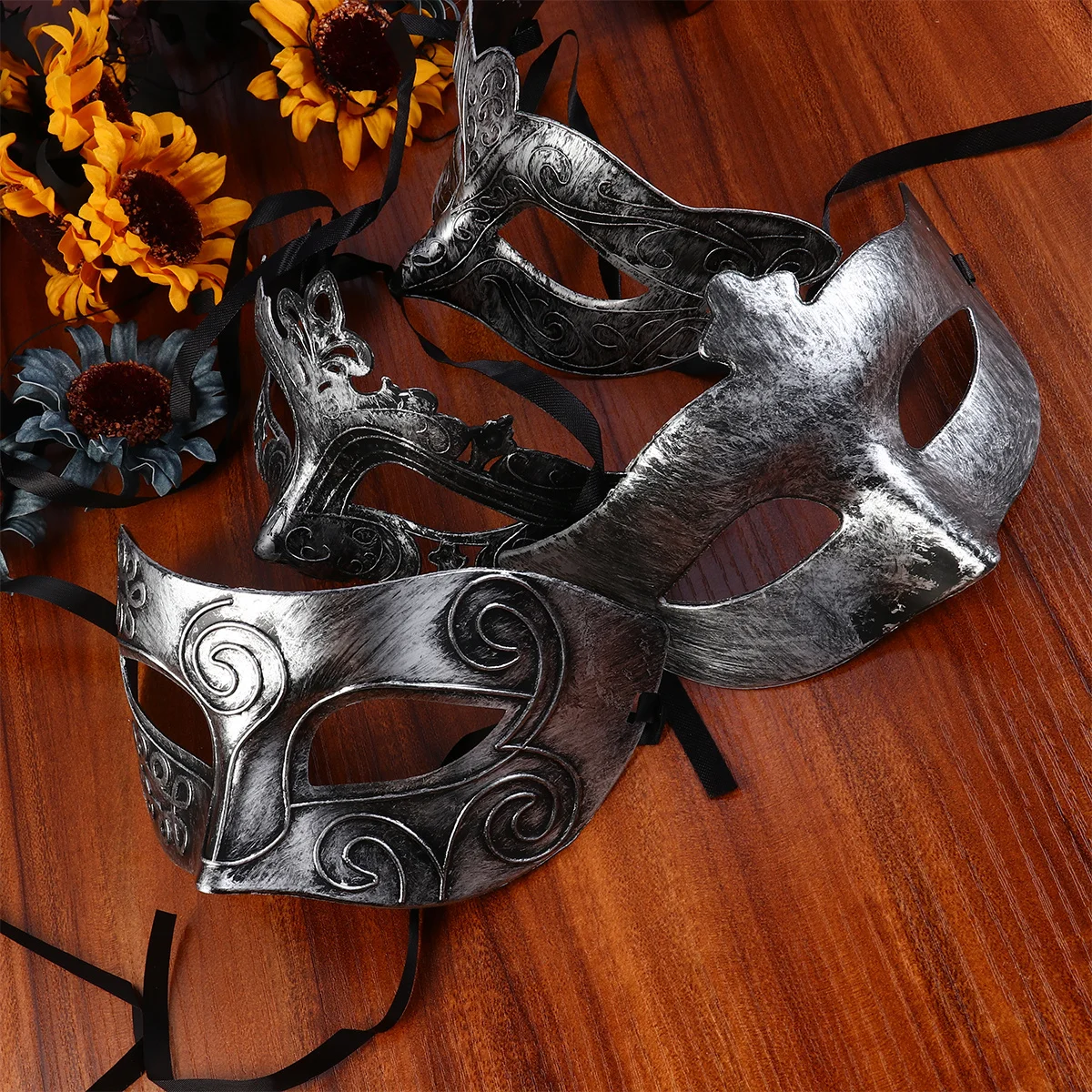 4Pcs Vintage Half Face Mask Costume Prop for Masquerade Party Halloween Cosplay Performance Photo Accessory Vintage Mask