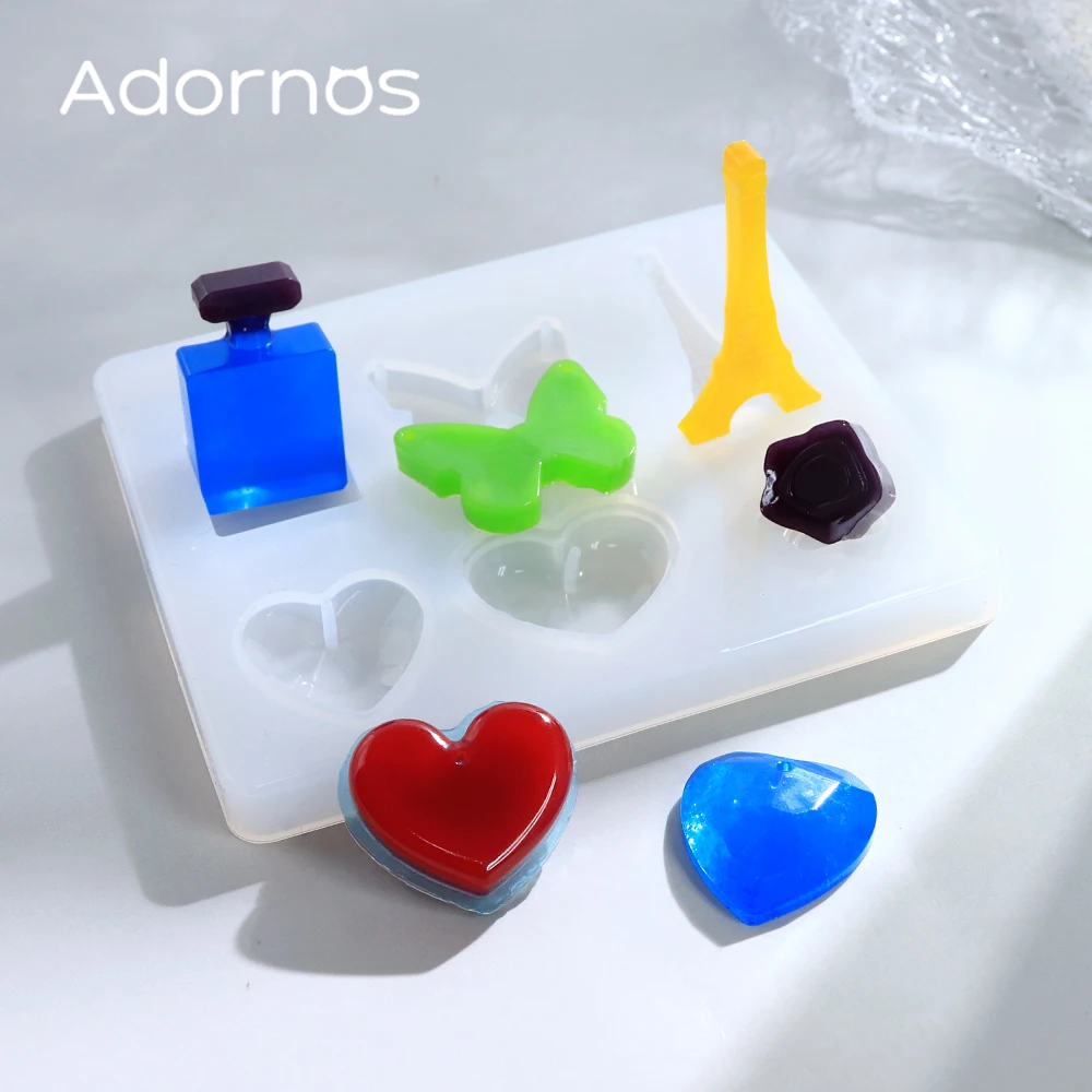 

Paris Style Silicone Molds Resin Jewelry Making Heart Butterfly Casting Mould Resin Filler DIY French Decorative Crafts Supplies