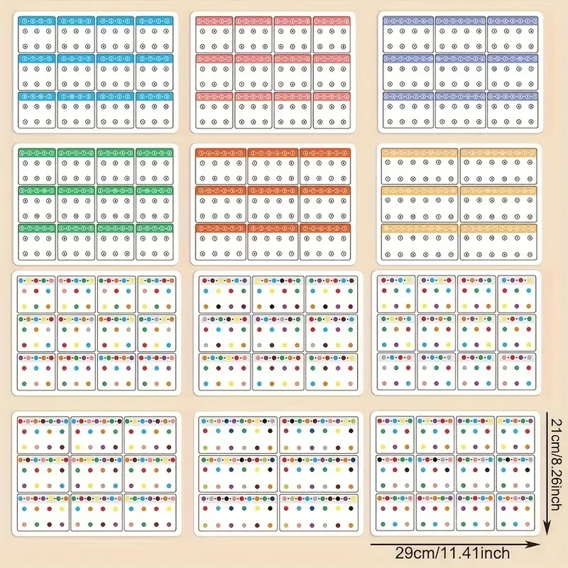 Wiederverwendbare löschbare Stift-Trainings-Link-Karten im A4-Format für 12 Seiten, visuelle Tracking-Fokus-Aufschlagübung für Kinder zur Verbesserung des Gedächtnisses – Detail 2