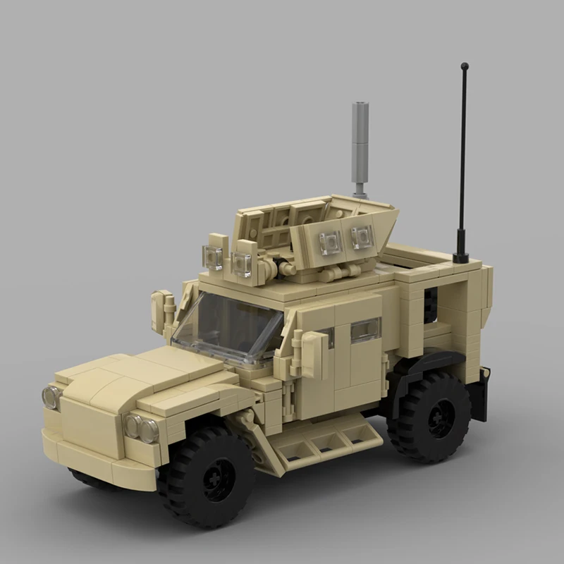 378 pièces de briques de véhicule blindé TheBrickTechnician MATV MOC, blocs de construction modulaires personnalisables, jouet créatif DIY pour garçon, cadeau de Noël