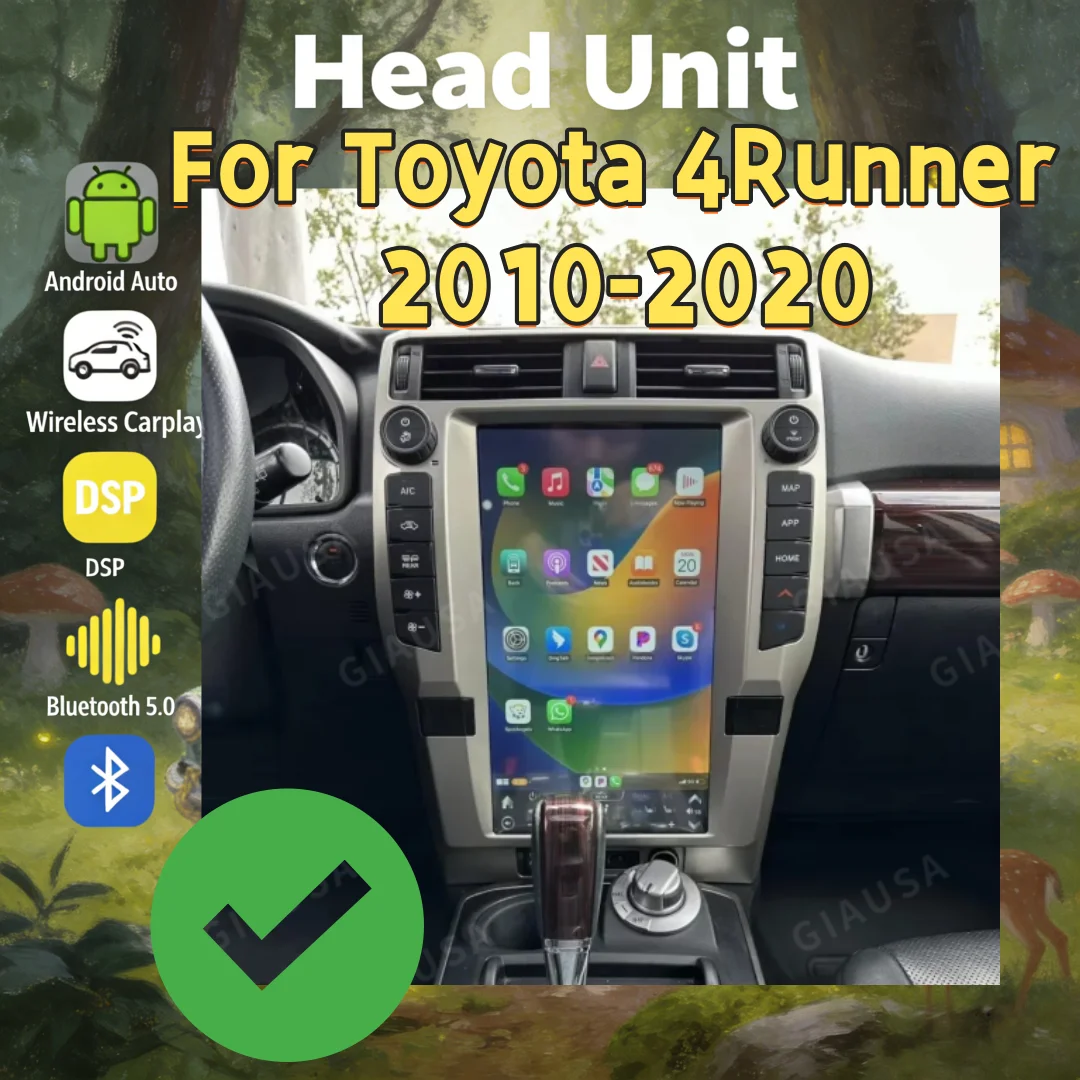 

Автомагнитола с сенсорным экраном Android 13 для Toyota 4Runner 2010-2020, мультимедийный проигрыватель, навигационная система, Bluetooth