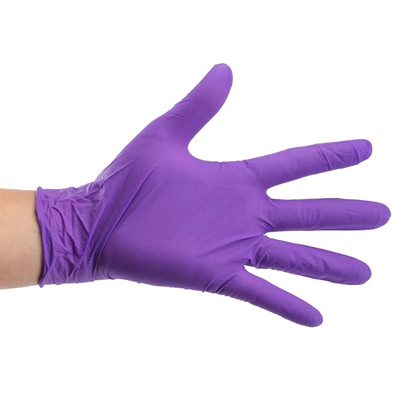 20/50PCS Purple Nitrile Gloves Disposable Kitchen Gloves Household Cleaning Work Beauty Spa Hair Salon Tattoo Gloves Powder Free