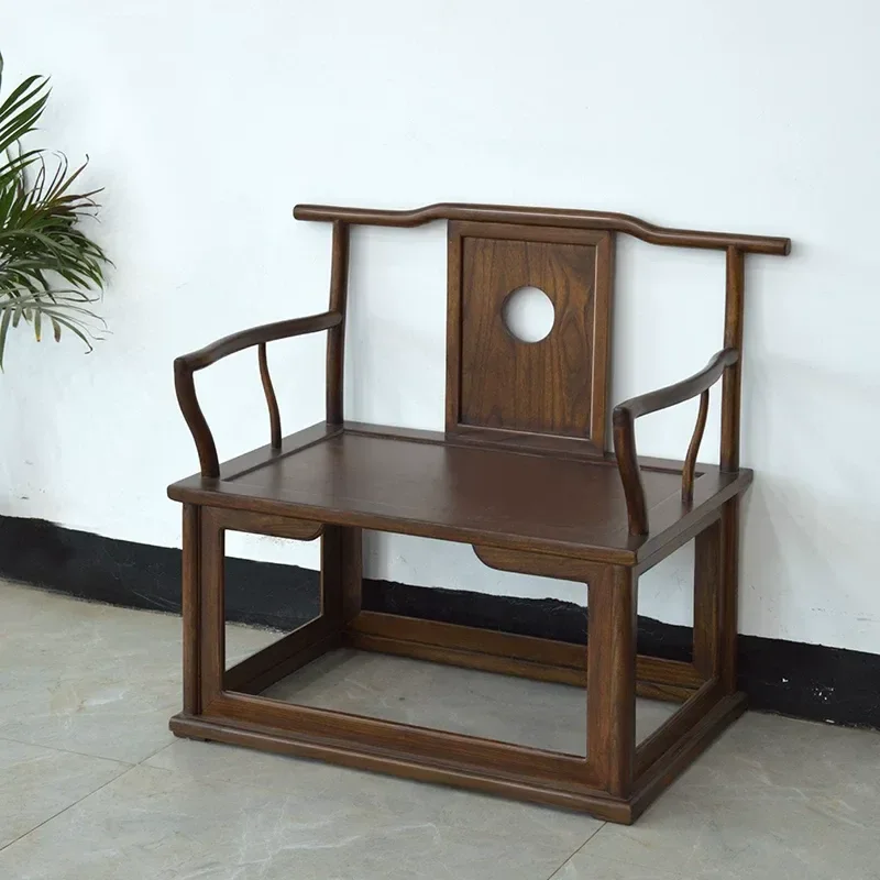 New Chinese Master Chair Tea Chair Old Elm Zen Chair Tea Chair Solid Wood Enclosure Chair Leisure Chair Simple Wood Chair