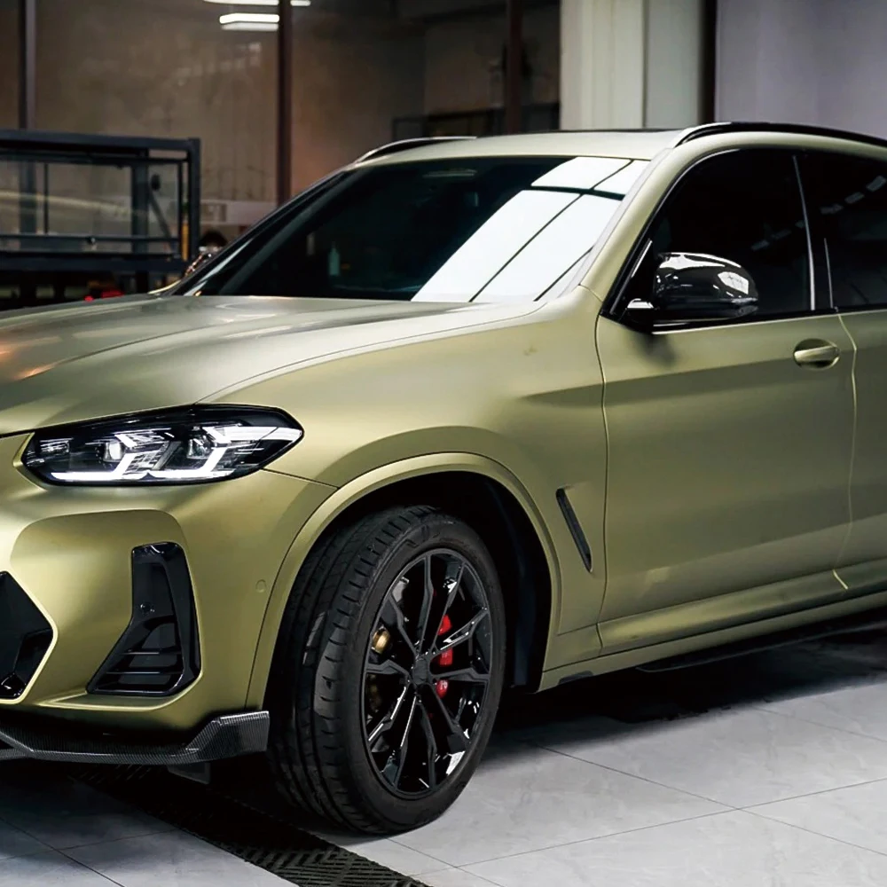

Matt Lightting Green Car Wrap Vinyl Film Auto Color Change PVC Sticker PET Bubble Free Wrapping Car Accessories Auto Decals