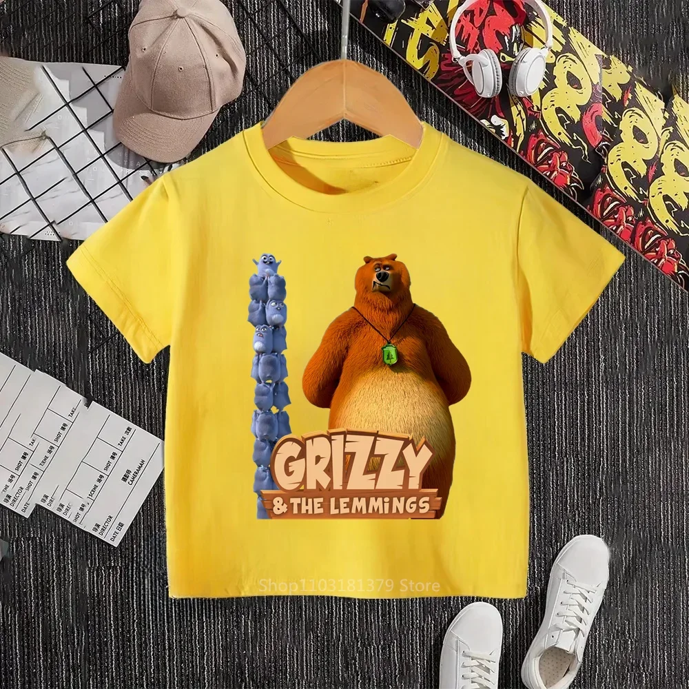 Grizzy The Lemmings - Summer\'s Fashion Hits for Boys and Girls O-neck T-shirts with Brand-new Prints at Unbeatable Prices