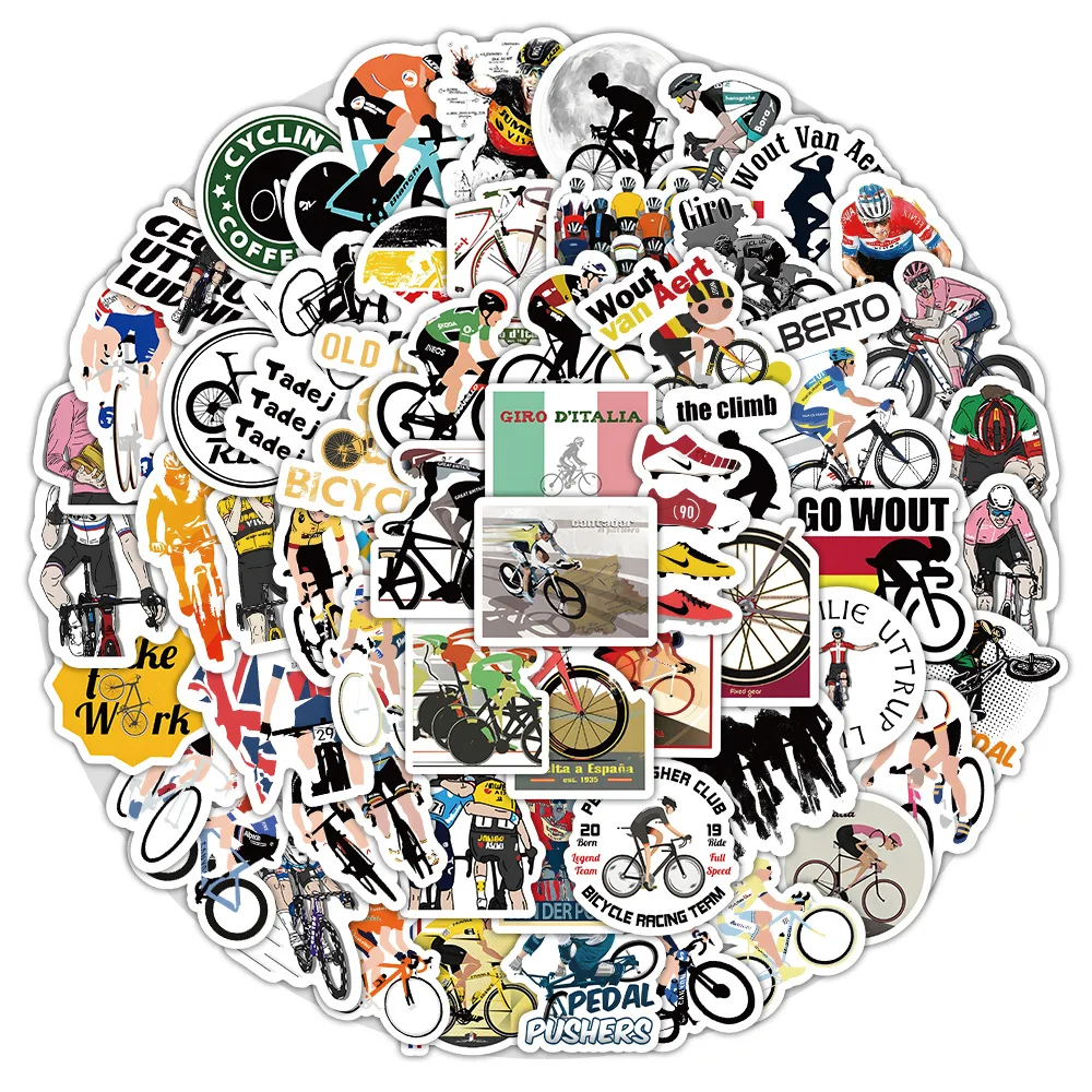 10/30/50/100PCS Cool Outdoor Mountain Bike Sticker Bicycle Graffiti Decals Luggage Laptop Skateboard Kids Gift Waterproof Toy