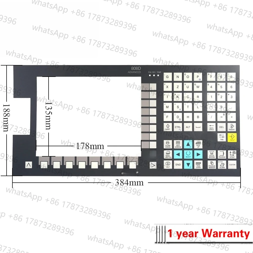 

6FC5370-1AM00-0CA0 Мембранная пленка 808D для 6FC5 370-1AM00-0CA0 808D Передняя накладная фольгированная клавиш