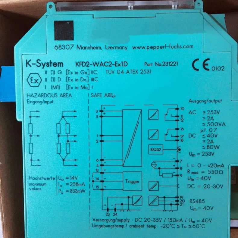 2026 P+F KFD2-WAC2-Ex1.D Strain Gauge Converter 100% New and Original
