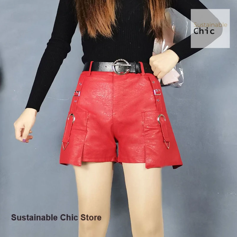 النسخة الكورية من ملابس الخريف والشتاء النسائية السراويل الجلدية الجديدة عالية الخصر ضئيلة أزياء جوكر واسعة الساق بو الجلود السراويل. #4