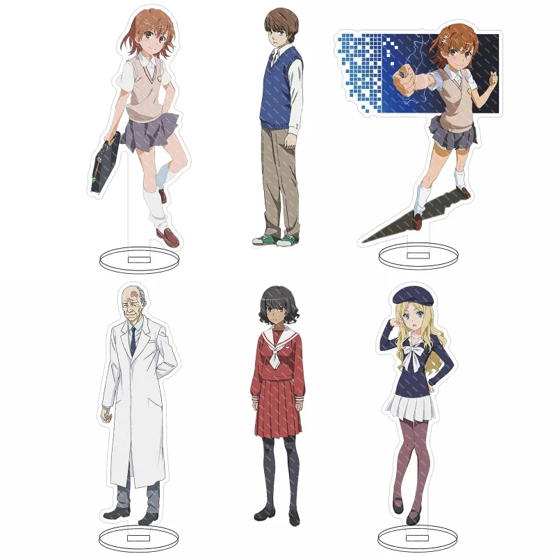 Anime Toaru Kagaku no Railgun T Tatachi Mikoto Misaka Shirai Kuroko early spring decoration acrylic tabletop decoration fan gift