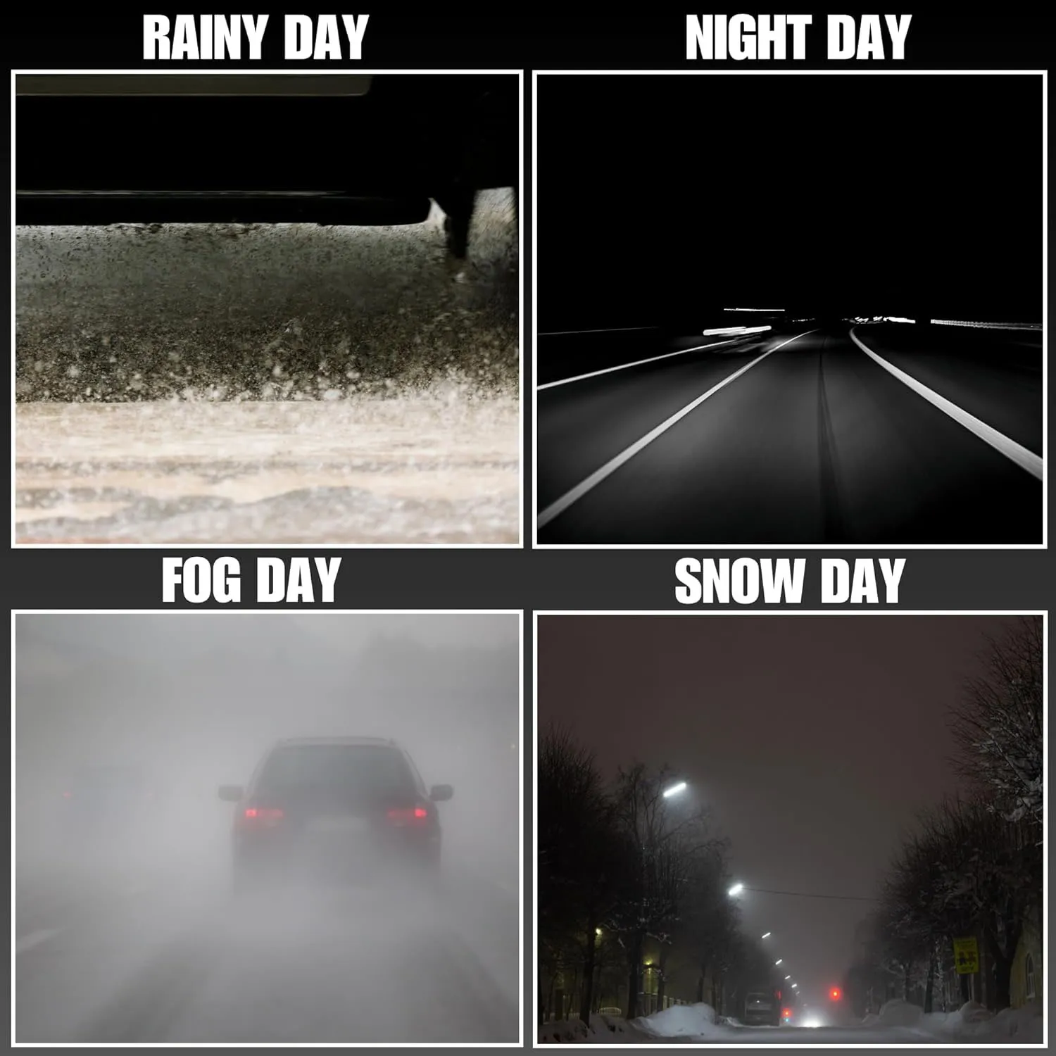 1/2 قطعة دراجة نارية LED أضواء الضباب ATV القيادة الضباب الخفيف ثنائي اللون العمل ضوء بار دراجة نارية المصابيح الأمامية الأضواء المساعدة