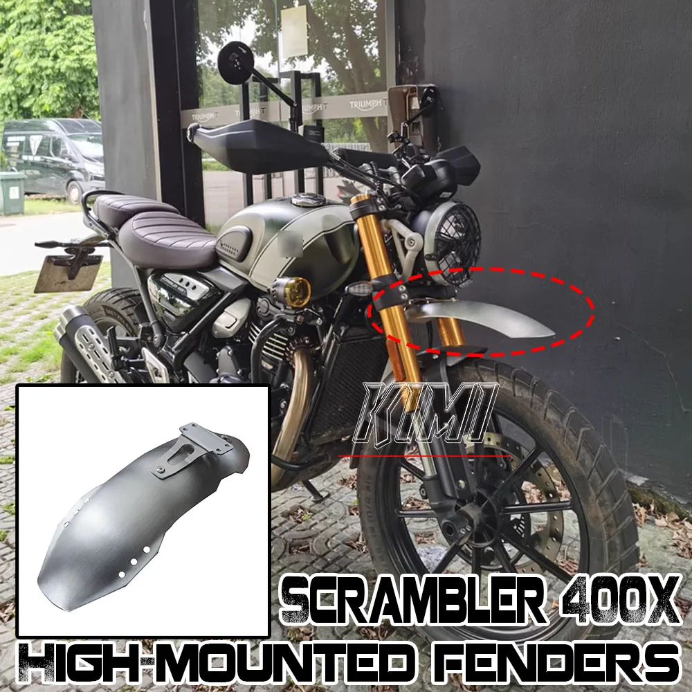 

FOR Triumph Scrambler400X Motorcycle High Mud Tile Modified Climber Off-Road Fender Front Fork Guard Modification Accessories
