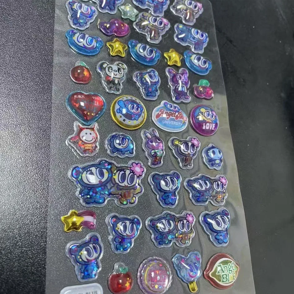 

Новые 3D-наклейки «Ангел» синего цвета, японские, для телефонов, для мальчиков и девочек, декоративные, для творчества, игрушки