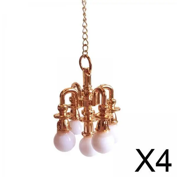 

Alloy Miniature Chandelier Ceiling Light Decoration Lamp Dollhouse Furniture Accessory for 1 6 1 12 Scale Home Scene Decor