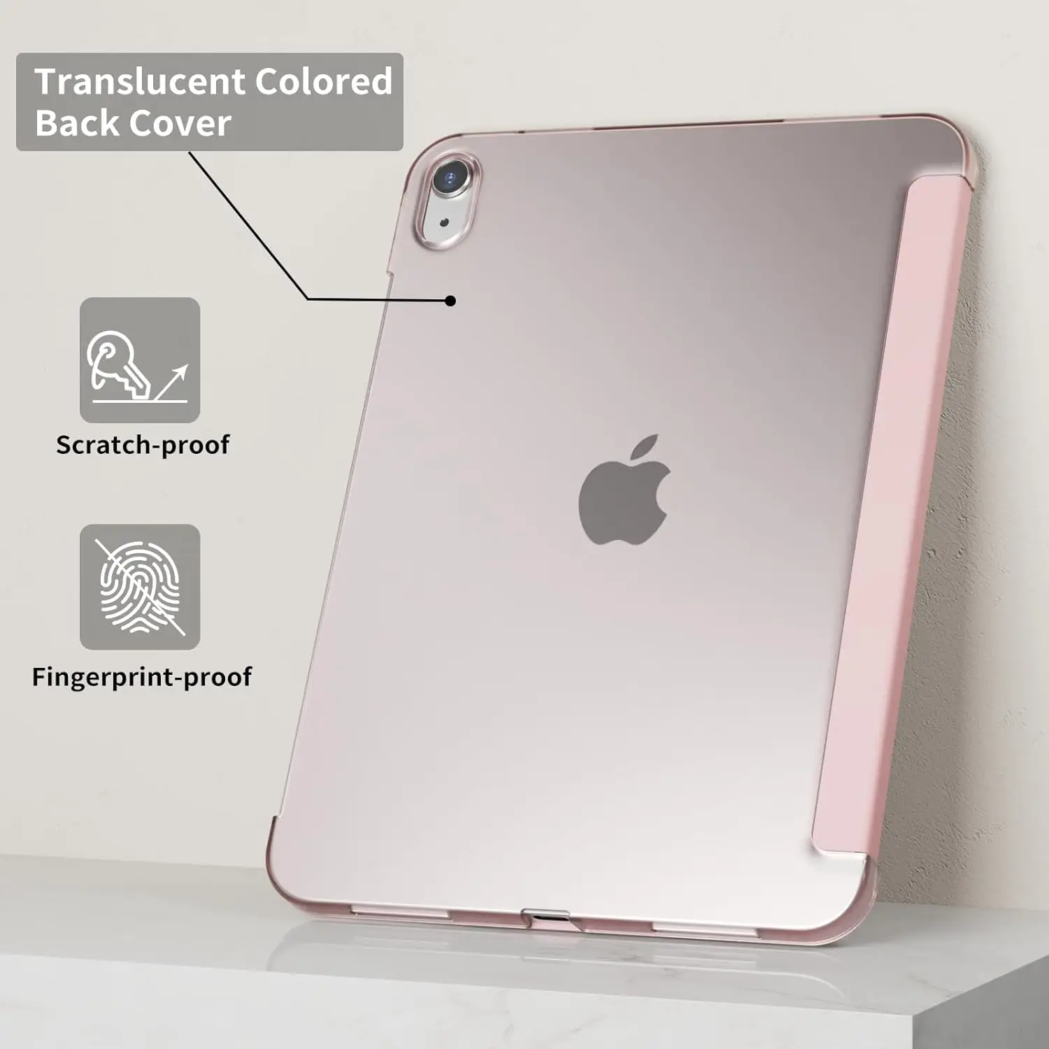 حافظة لجهاز iPad (A16) الجيل 11th/10th (11/10.9 بوصة، 2025/2022) بدون حامل قلم رصاص، غطاء حماية نحيف وشفاف