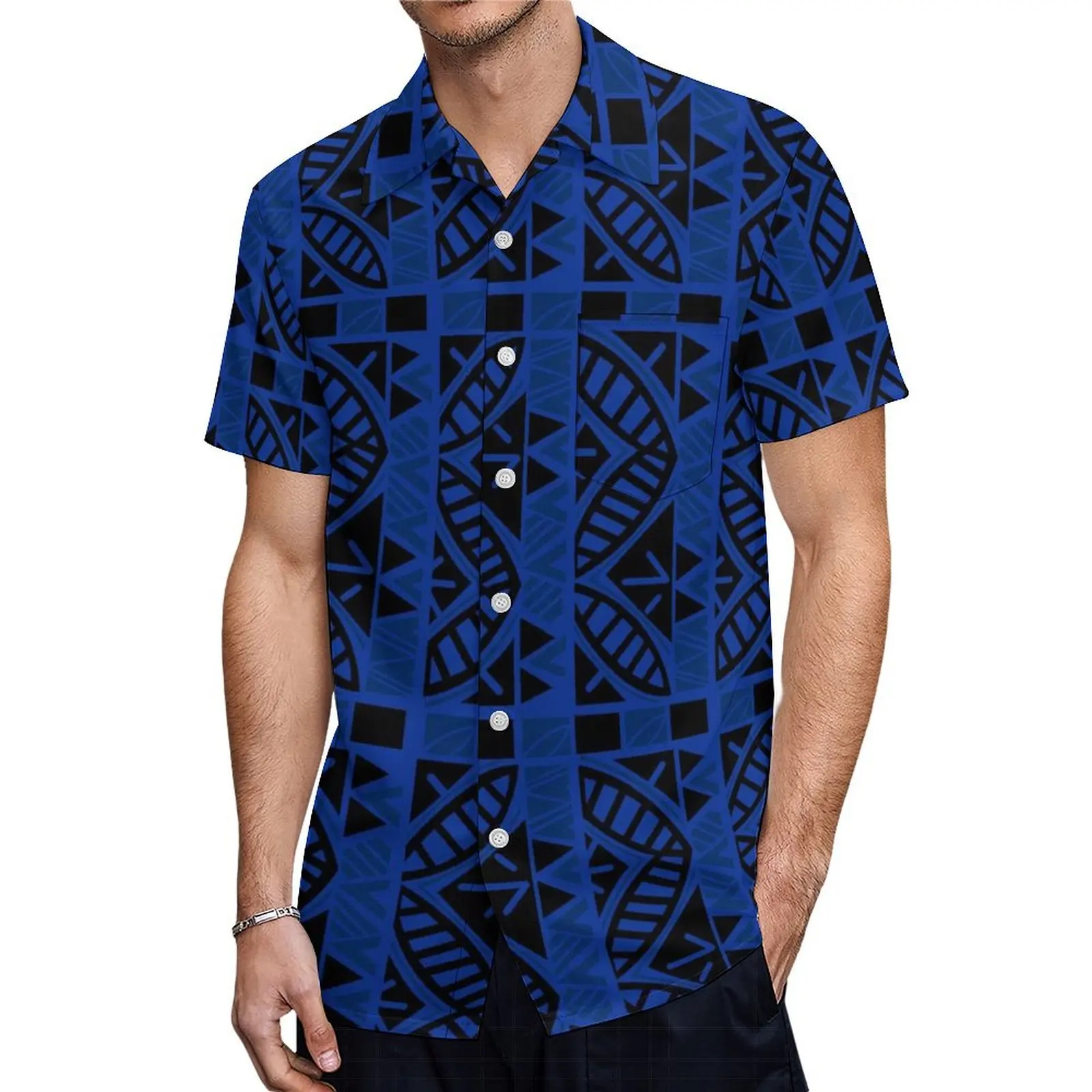 Abito da coppia stile isola Design polinesiano abito da donna a mezza manica vestito etnico puretasi e camicia da uomo hawaiana