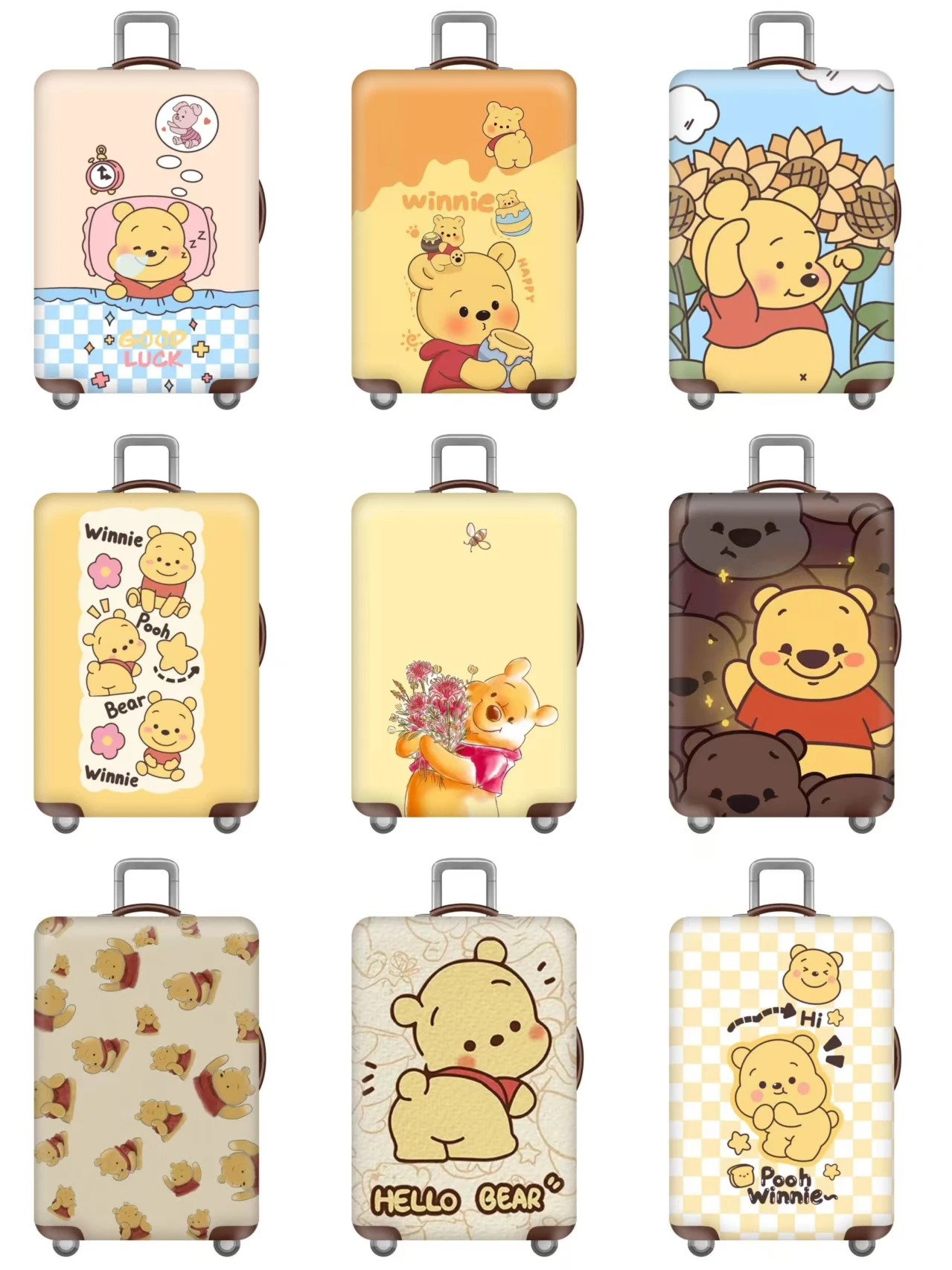

Чехол для дорожного чемодана Винни-Пух, износостойкий чехол с ручкой, незаменимый чехол для багажа для путешествий, пыленепроницаемый
