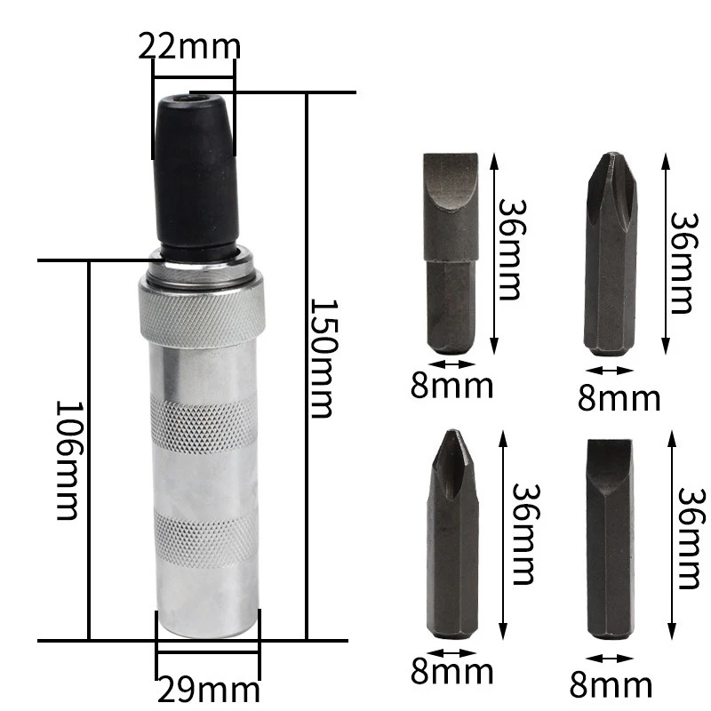 Impact screwdriver screwdriver head rust screw removal tool impact screwdriver   set