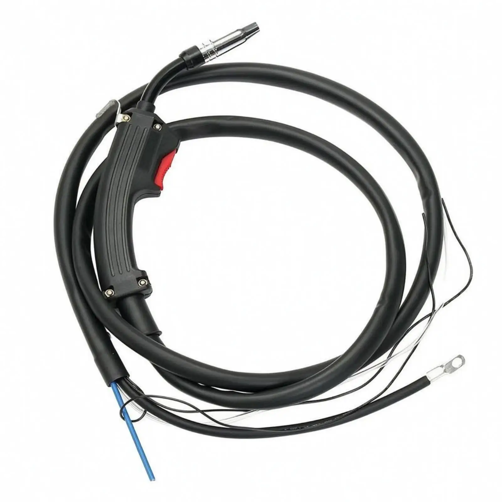 14AK MIG Welding Torch Curved Neck Metal Nozzle Rubber Grip Cable Assembly for Fabrication Maintenance Repair Use