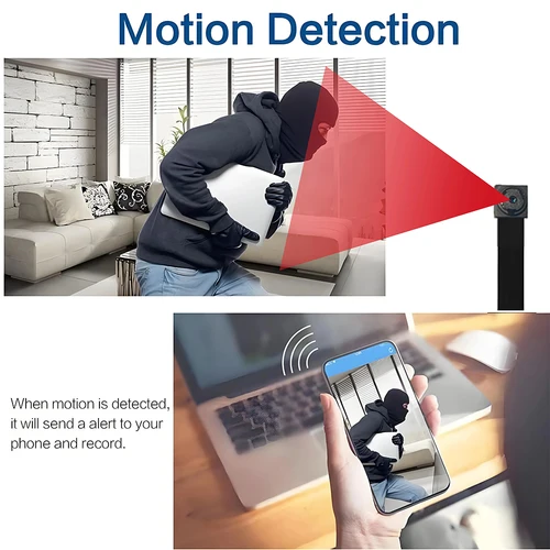 Imagen 2 del producto Tiempo de grabación largo, red WiFi, cámara 1080P, detección de movimiento, cámara DIY, micrófono incorporado, videocámara P2P para iOS/Android
