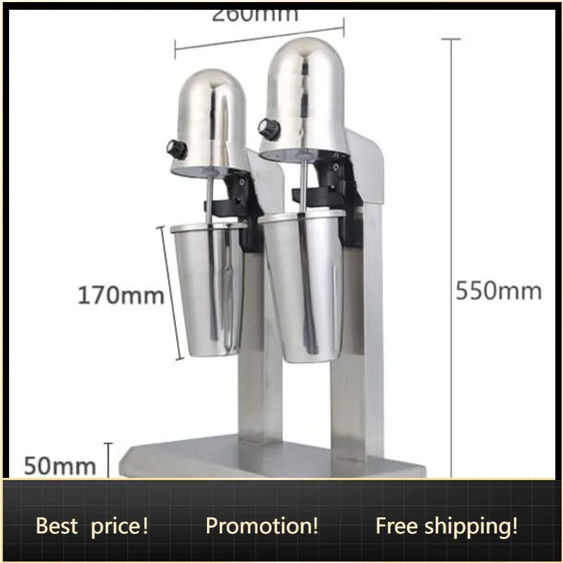 

650ml Commercial Milk Shake Machine - Stainless Steel Electric Milk Tea Shaker Machine - 30cup/Hr Milk Mixer,double-head