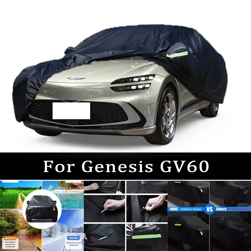 

Car Cover For Genesis GV60 - Outdoor Full Body Protection Waterproof Dustproof Heat-Resistant, All-Season Use Car Accessories