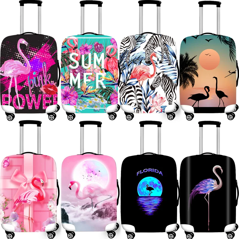 Elastic Luggage Protective Covers 18-32 Case for Suitcase Protective Cover Suitcase Cases Covers Travel Accessories Flamingo