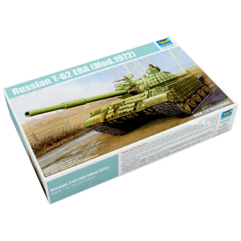 Trumpeter 01556 1/35 Russian T-62 T62 ERA Mod 19872 Tank  Military Children Toy Gift Plastic Assembly Building Model Kit