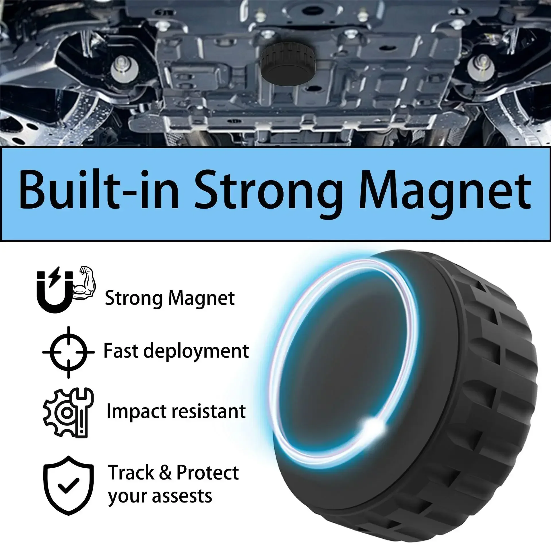 For Apple Airtag Magnetic Protective Case Anti-loss Device Locator Tracker PC High-strength Full Waterproof Protective Case 2024