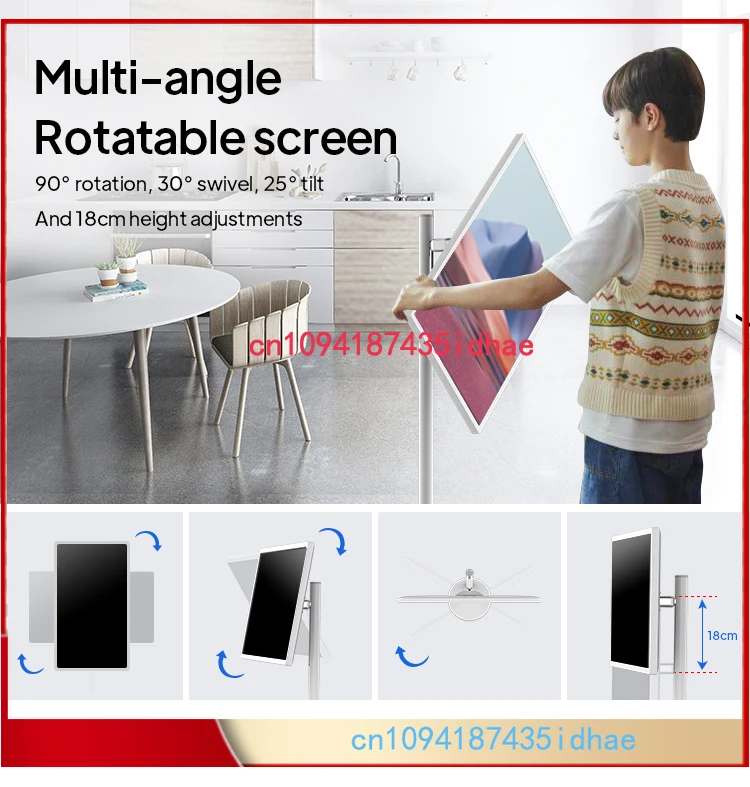 Fotografia 5: exposição removível interativa do onitor do Smart M da TV do tela táctil de 32 polegadas 24 polegadas com Android 12